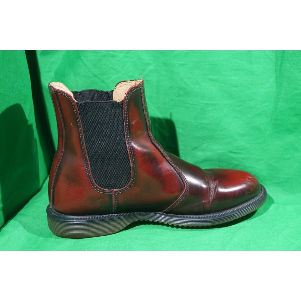 Dr. Martens Vegan Flora Chelsea Boots Cherry Red Women's 6 - Picture 8 of 9